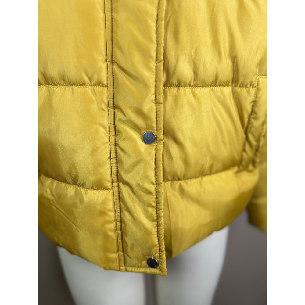 Sebby Women's Yellow Size medium Puffer Jacket Coat Lightweight Winter Coat - Picture 3 of 8